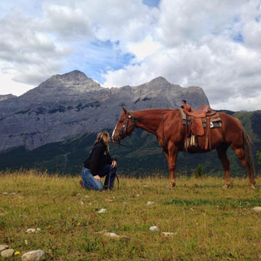 Horse and Rider on ridge